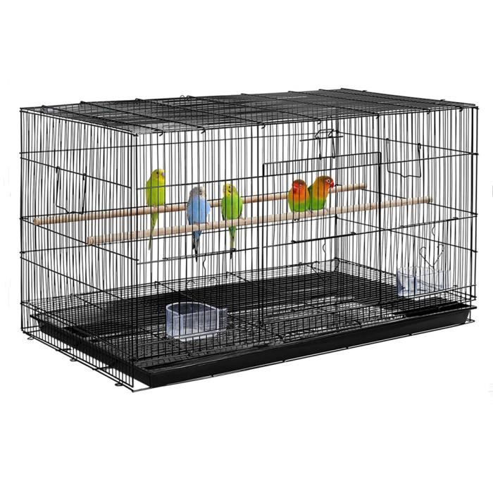 hsturyz cage oiseau cage pour perruches perroquets pinsons cockatiels conures inséparables canaris noir