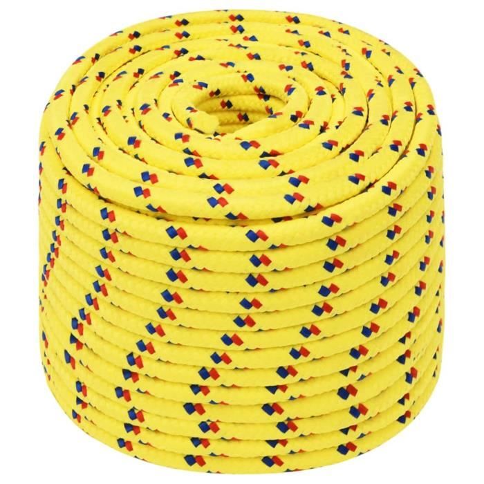Bussandri Corde Bateau Polypropylène Noire 10mm 100m - Résistante Et Polyvalente Pour Amarrage Et Loisirs