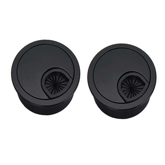 YHYX 2 Pièces Rond Encastrable Cache Cable Bureau Passe Câble Passage de Câble en Métal Rangement Cable Bureau pour Table de Bureau Diamètre 60 mm,Noir YHYX 2 Pièces Rond Encastrable Cache Cable Bureau Passe Câble Passage de Câble en Métal Rangement Cable Bureau pour Table de Bureau Diamètre 60 mm,Noir