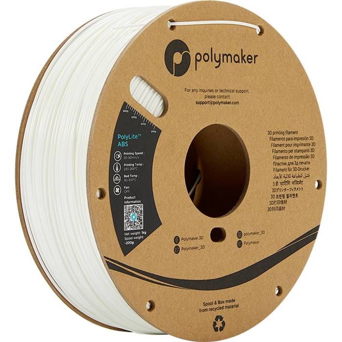 Polymaker PE01002 PolyLite Filament ABS inodore 1.75 mm 1000 g blanc 1 pc(s)