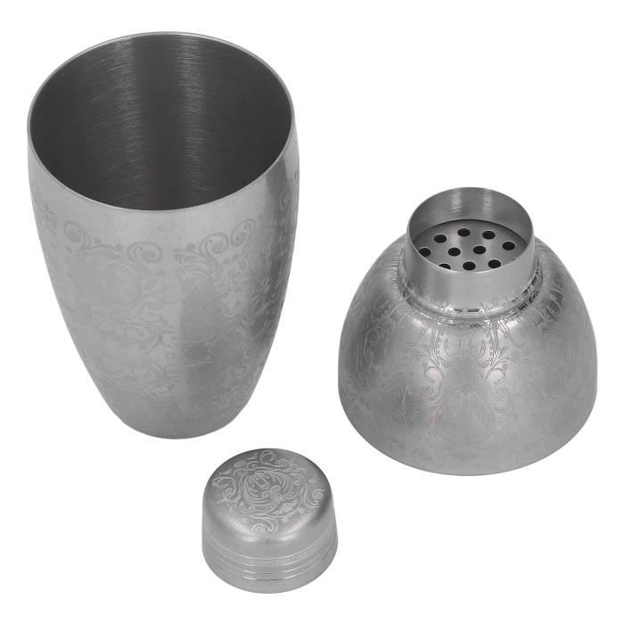 Shaker à Cocktail En Inox – 500 Ml – Prise En Main Facile – Avec Passoire Intégrée Et Livret De Recettes - 8