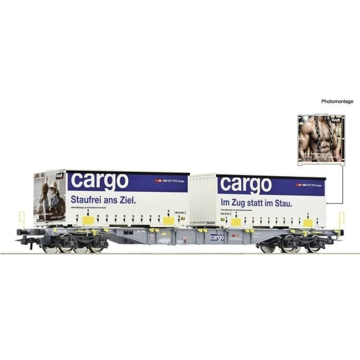 Wagon Porte Conteneur "Rail Cargo Austria" ÖBB, Ep V - PIKO 37011 - G 1 G 1225 4015615370116