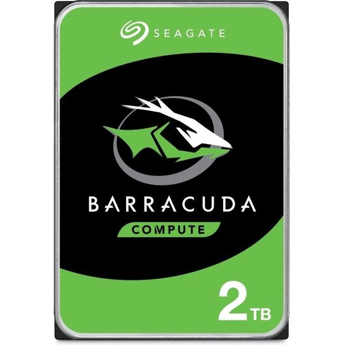 SEAGATE - Disque dur Interne HDD - BarraCuda - 2To - 7200 tr/min - 3.5\