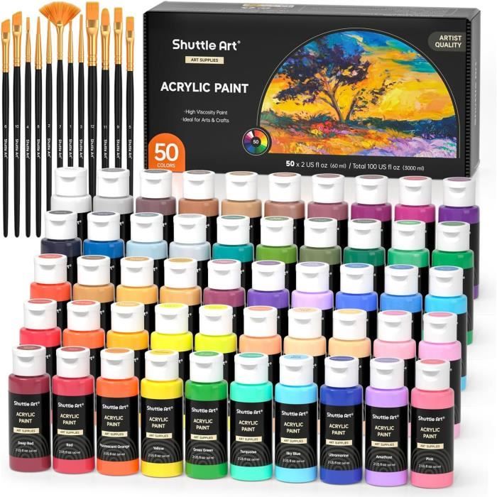 Kit Peinture Au Doigt 53 Pièces Shuttle Art - 14 Couleurs Lavables Pour Enfants Avec Accessoires Matériel Art Précoce Kit Peinture Au Doigt 53 Pièces Shuttle Art - 14 Couleurs Lavables Pour Enfants Avec Accessoires Matériel Art Précoce