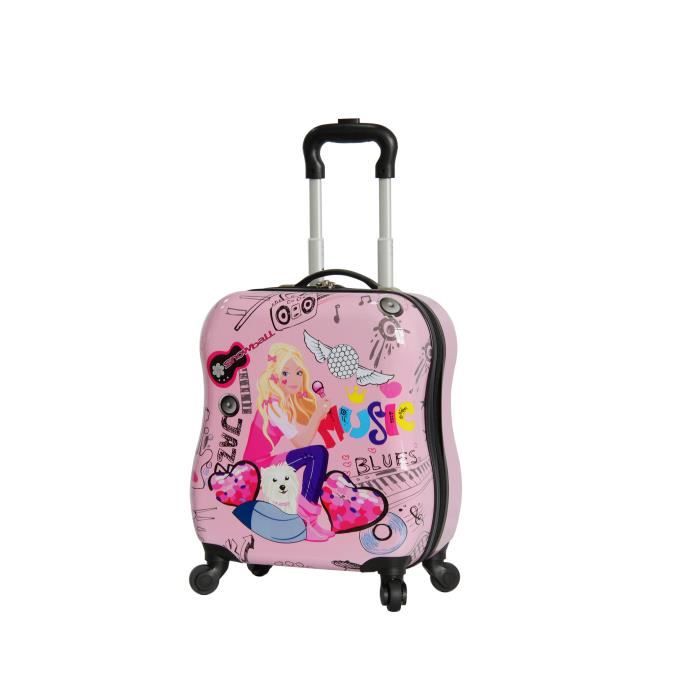Valise cabine enfant Fille rose motif Musique - Avenuedusac.