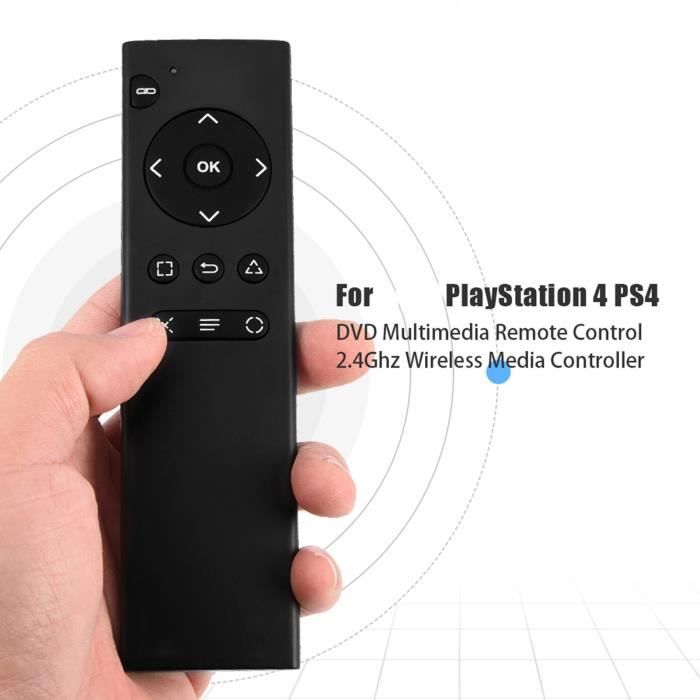 Sonew Télécommande pour PS4 Pour Sony PlayStation 4 PS4 DVD Télécommande multimédia 2.4Ghz Contrôleur multimédia sans fil
