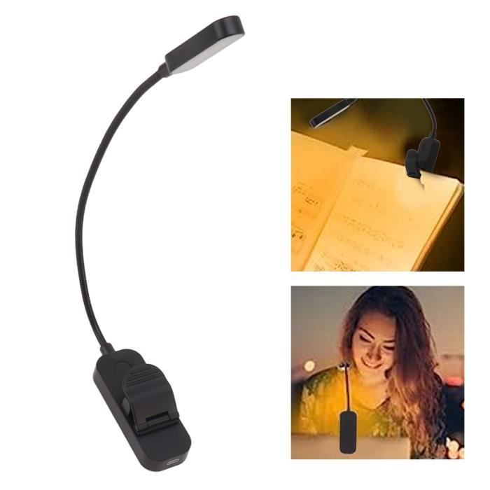 Lampe De Lecture Rechargeable USB - Capteur Tactile, Flexible, 3 Modes De Luminosité Et Température, Clip Intégré - 5