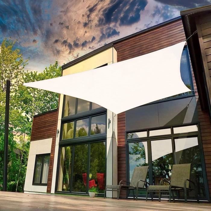 Voile D'ombrage Rectangulaire Extérieur - Protection UV, Imperméable, Aération - Pour Terrasse, Jardin, Serre