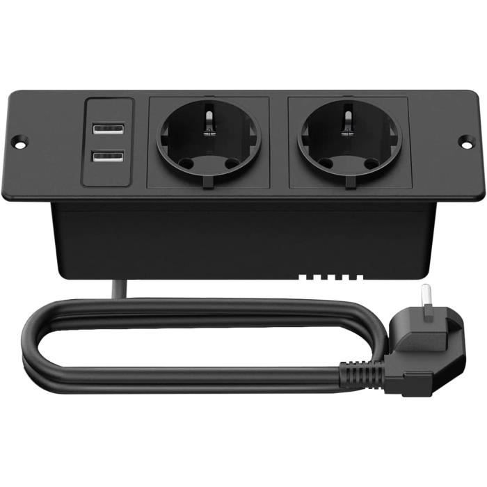 Multiprise Electrique - BEYAWL - 6 Prises - 5 Ports USB - Câble 2 M - Interrupteur Intégré