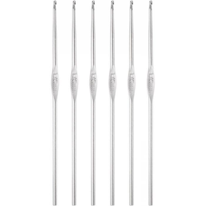 Aiguilles à Crochet Inox 10 Pièces – Taille 0,6 Mm – Marquées – Pour Tricot, Laine, DIY – Longueur 123 Mm - 4