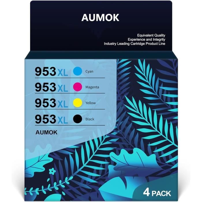 Pack De 4 Cartouches D'encre HP 937 CMJN - Qualité Professionnelle - Pour OfficeJet Pro