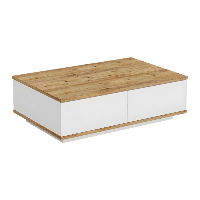 Table Basse Relevable Et Extensible-VOWNER-Table De Salon Multifonctionnelle 3 En 1, Noir,100x100x71 Cm - Maison