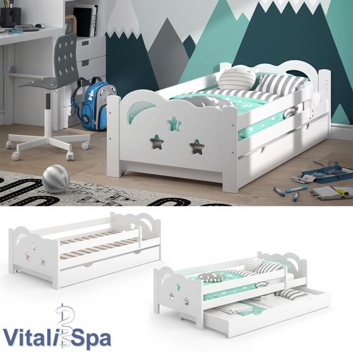 lit pour Adolescent Lit pour Enfant Vitalispa Design sommier à Latte tiroirs lit pour bébé