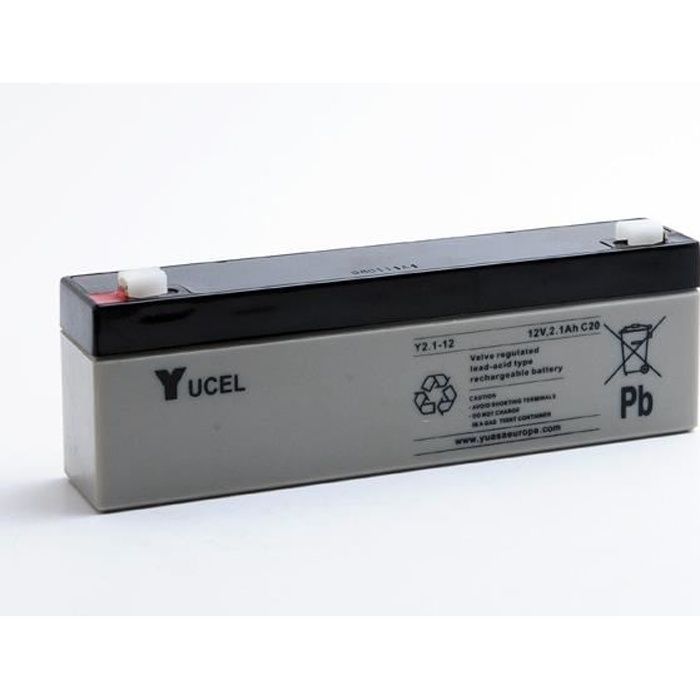 Batterie plomb AGM YUCEL Y2.1-12 12V 2.1Ah F4.8-Yucel