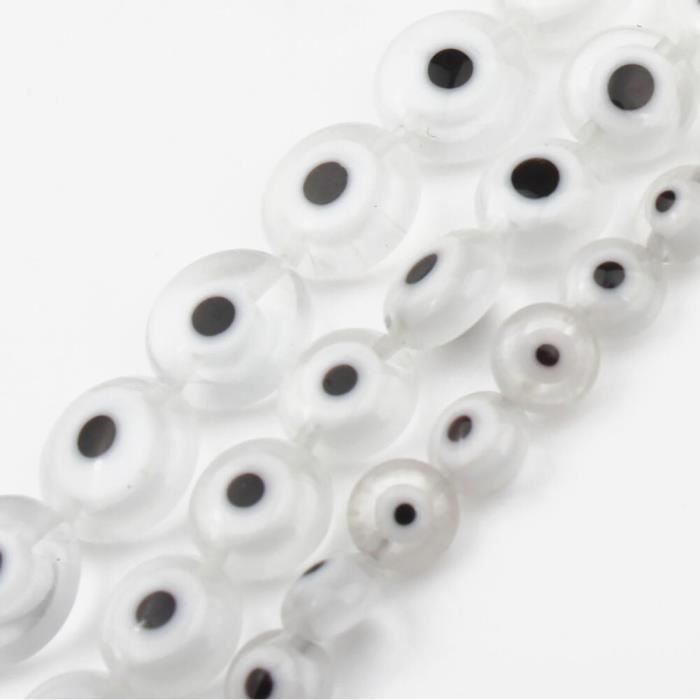 Perles Pierre De Lune Opale 8 Mm – Puces Semi-Précieuses – Blanc Nacré Irridescent