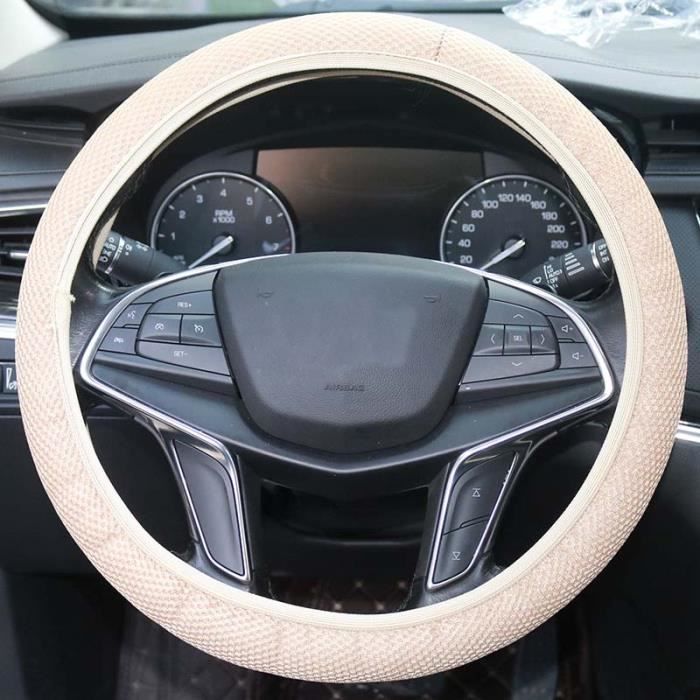 Housse De Volant Universelle Léopard Beige - Antidérapante Et Confortable