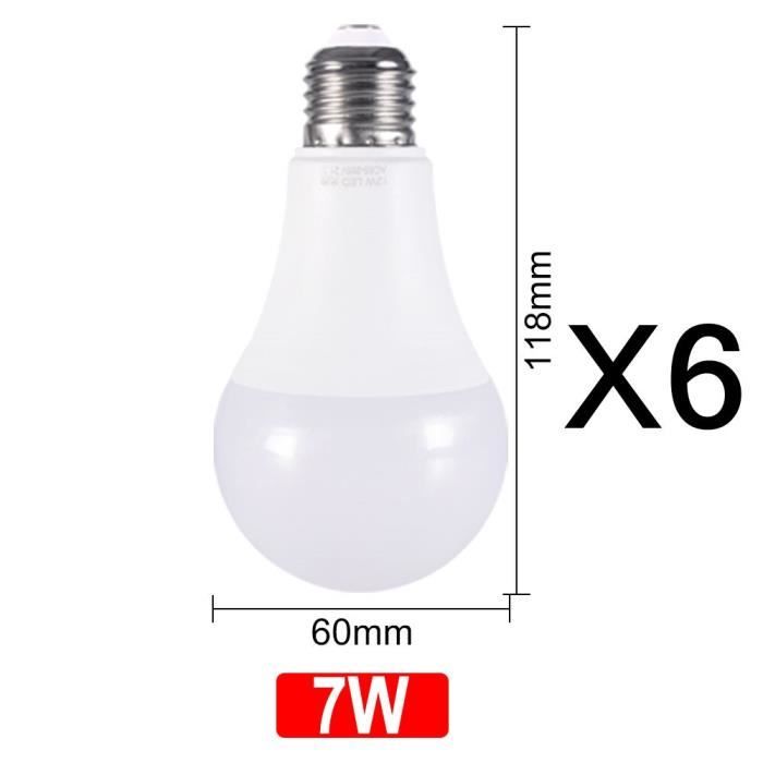 AMPOULE LED,7Wwarm lightAmpoule LED du crépuscule à l'aurore, 6