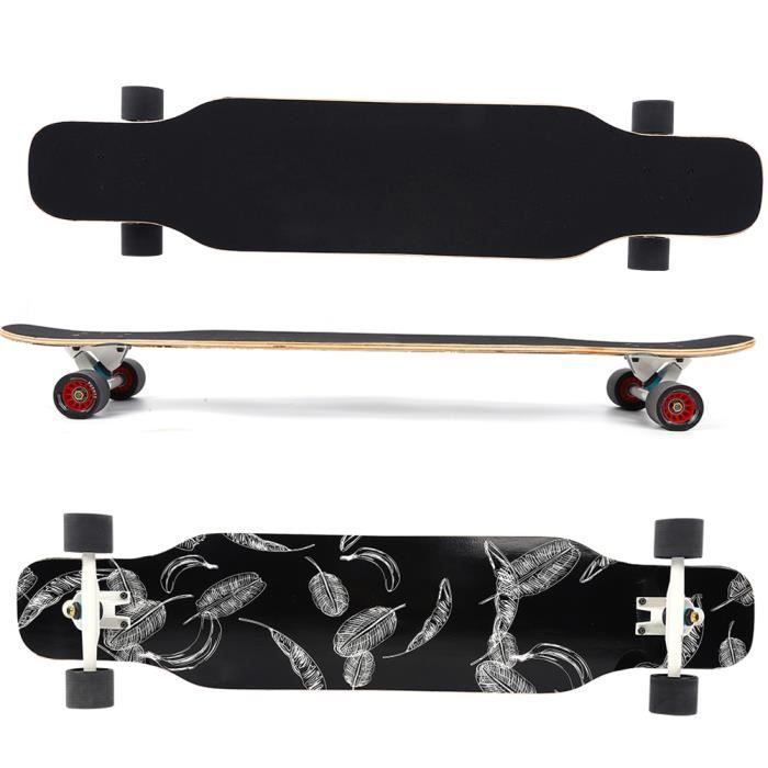 Skateboard Complet érable - Roues PU 90A 50mm - Roulements ABEC-9 - Débutant Et Pro