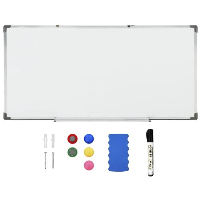 Tableau Magnétique Blanc | Mural, Effaçable, avec Cadre en Aluminium ...