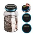 1pc Banque Compteur automatique électronique de comptage Tirelire numérique Tirelire Saving Jar monnaie électronique Coi-1