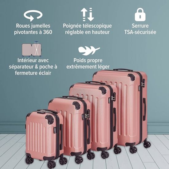 Arebos Valises De Voyage Set De Valises AREBOS Coque Rigide ABS