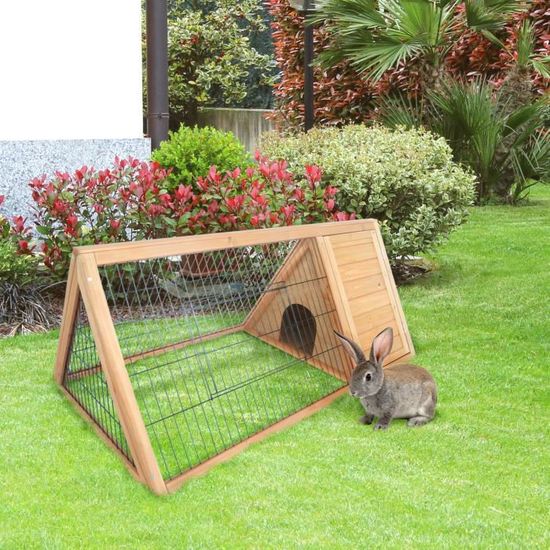 Cage Clapier Enclos lapin Exterieur en Bois Haute Qualite pour lapins 155 x  87 x 83 cm.Modele 045 Oreille Longue