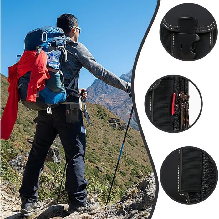 Sac Ceinture Imperméable Pour Téléphone - Banane Sport Réglable 60-120 Cm - Nylon - Pour Randonnée, Jogging, Vélo