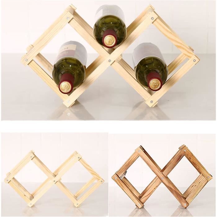 Casier à Vin - Bois De Palette Flammé - Bar Mural Avec 4 Distributeurs De Boissons Porte Bouteilles Vintage