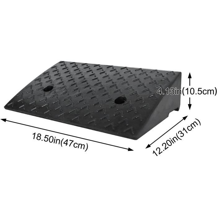 Pack De 2 Rampe En Caoutchouc Pour Bordure - Antidérapante, Imperméable, 60 Cm - Pour Véhicules, Camping-Cars, Fauteuils Roulants