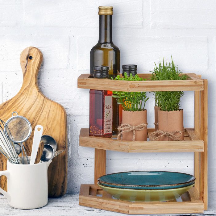 Relaxdays étagère à épices Rotative - Noir - Carrousel à épices 12 Pots Support A Epices