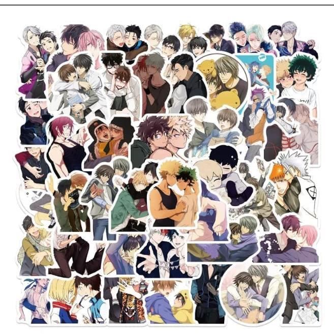 Pack de 50pcs s Autocollants Dessin animé japonais kawaii BL Couples Mixtes  Populaire Manga autocollant Vinyle mignon pour ordin320 - Cdiscount  Beaux-Arts et Loisirs créatifs