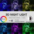 3D Night Light Captain Levi Ackerman Figure Led Night Light pour enfants enfant chambre d&eacute;cor veilleuse lampe de table-2