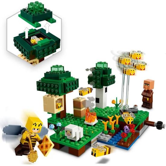 LEGO® Minecraft 21165 La Ruche, Jouet avec Figurines de Mouton, d'Abeilles  et Villageois - Cdiscount Jeux - Jouets