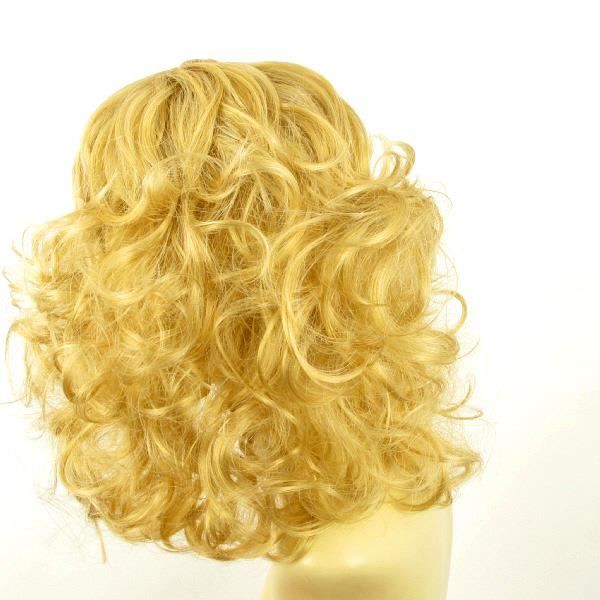 PERRUQUE FEMME Blond Clair Doré PRISCILIA LG26 - Mi-longue, Bouclée - Synthétique - Neuf Avec étiquettes