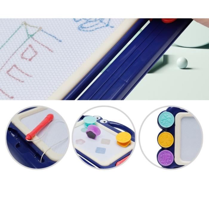 Ardoise Magique Enfant 4 Couleurs | Dessin Effaçable + Tampons | Jouet Éducatif 2-6 Ans