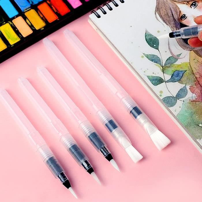 24 Stylo Aquarelle Watercolour Brush Pens + 1 Pinceau Reservoir Eau Pour la  Calligraphie, L'esquisse et la Coloration. À Base D'eau - Cdiscount  Beaux-Arts et Loisirs créatifs