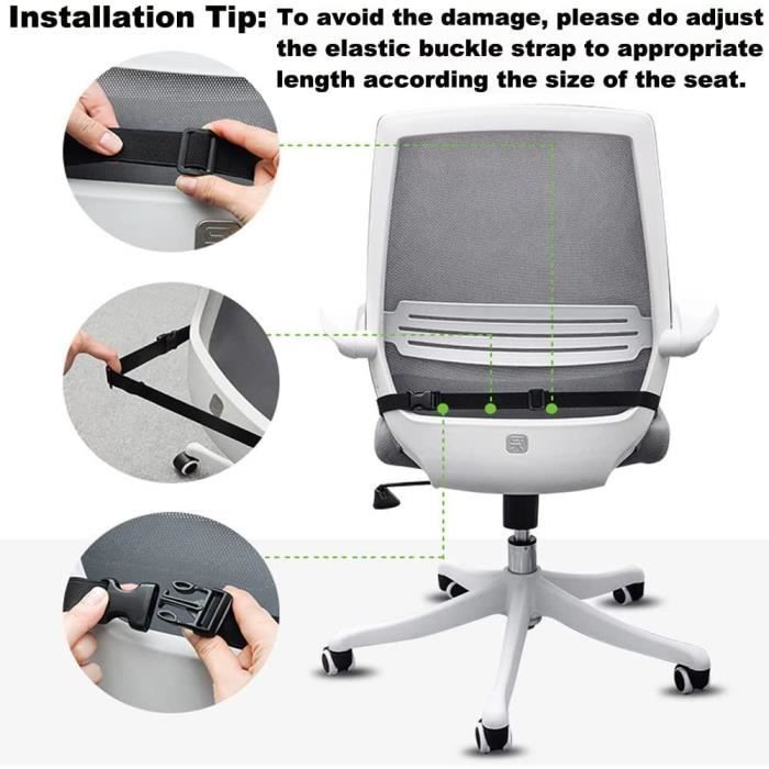 Coussin Siège Auto Conducteur - Mousse Mémoire Forme - Antidérapant - Ajustable - Gris