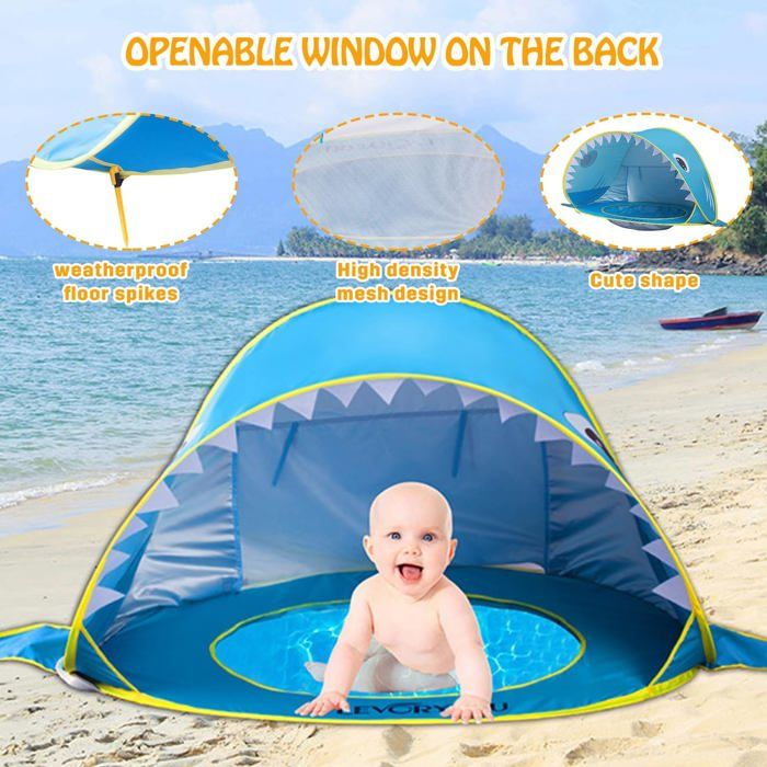 Coquille de plage, 2-3 personnes, tente familiale, protection