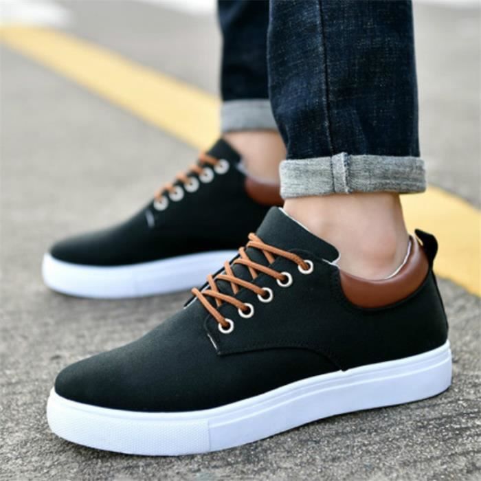 BASKET Homme Chaussures de sport loisir simple classique noir