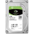 SEAGATE - Disque dur Interne HDD - BarraCuda - 2To - 7200 tr/min - 3.5"-3