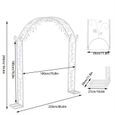 Arche de Mariage en Métal 2.2x2.4M Arche Jardin Décoration pour Anniverssaire, Cérémonie, Fête, Noël, Photography-3