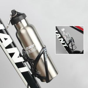Porte-bouteille Vélo Réglable En Polyuréthane - Pour Cadre Ou Guidon De 15 à 33mm - Convient Bouteilles De 46 à 75mm - Noir, Pour VTT, Vélo Route, Moto - 5