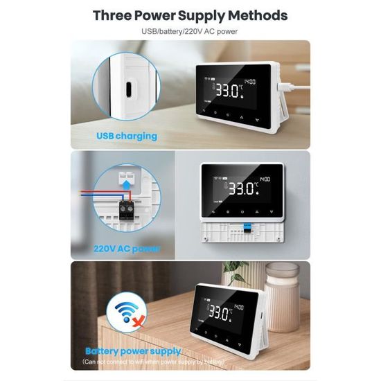 Programmateur connecté - HOMEYO - Thermostat pour radiateur électrique fil  pilote - Contrôlez votre chauffage sur App - Cdiscount Bricolage
