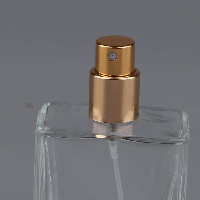 2pcs 50 ml Bouteille Parfum Vide en Verre Carré Vaporisateurs de