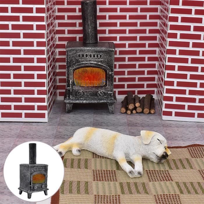 Décoration Miniature De Cheminée Pour Maison De Poupée 1/12 – Ornement Métal – Neuf
