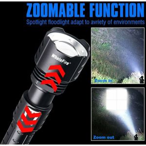 Lampe Torche LED 2 En 1 UV Et Blanche 500 Lumens – Zoom, 4 Modes, Avec Piles