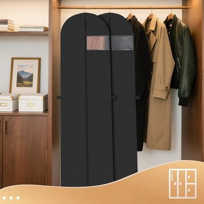 Housse Vetements à Suspendre, Housse de Protection pour Vêtement de voyage et de stockage avec zipHousse et poches,Sac à Costumes Respirant Pour Manteau,Vestons, Chemises,Housse Costume Homme Voyage