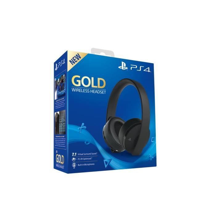 Casque Sans Fil Gold Black Sony Virtual Surround Sound pour