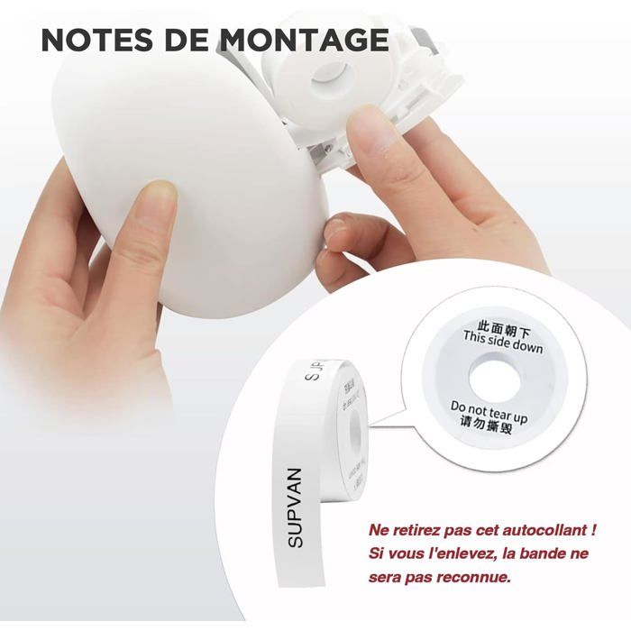 Étiquettes Thermiques Autocollantes KATASYMBOL T50M Pro - 2 Rouleaux, 50x80mm, Imperméables, Résistantes