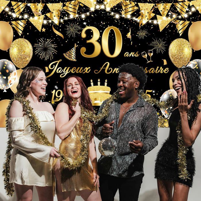 ZAYHO-Bannière 30 Ans Joyeux Anniversaire 30 Ans Banderole 30 Ans